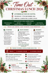Time Out Xmas Menu 2026